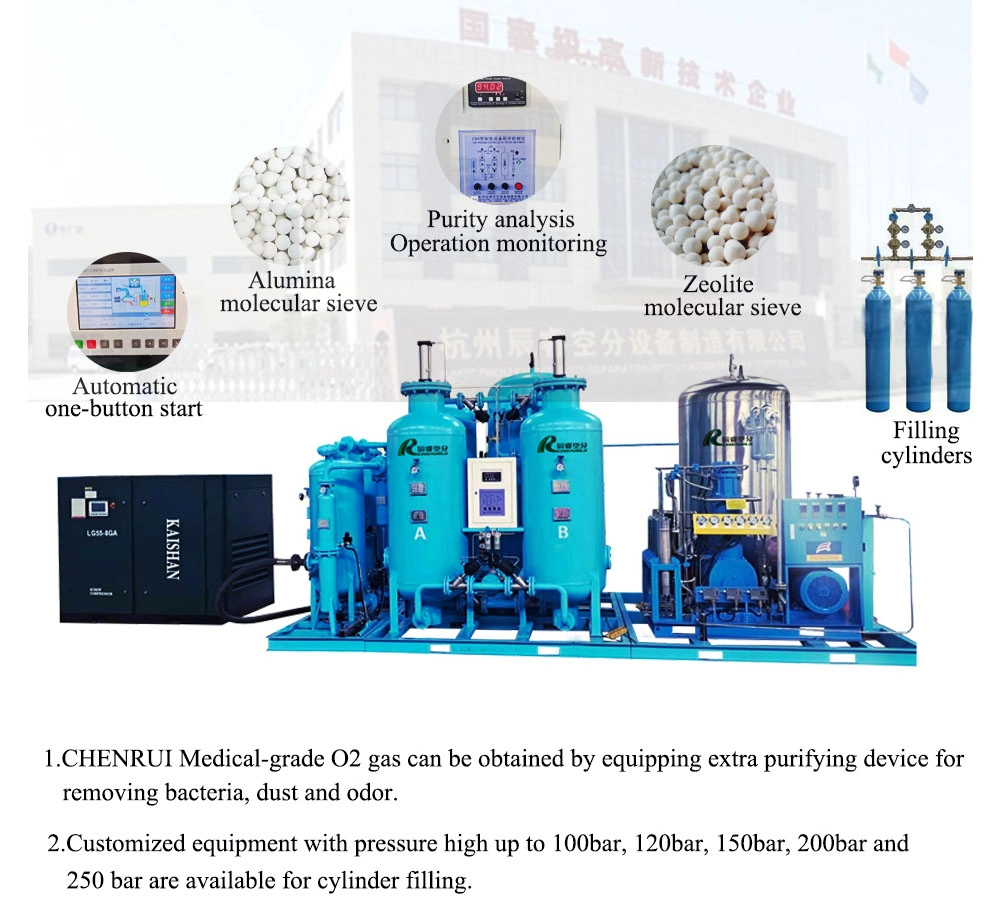 Chenrui Medical Oxygen Production Equipment Medical Oxygen Generator Plant with Mobile Container