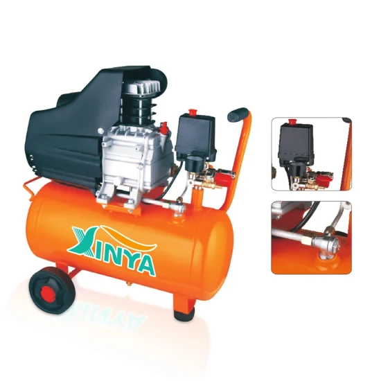 Xinya 1.5HP 2.0HP 20L 24L 50L 42mm 47mm 48mm Barato Tipo Bm Portátil Preço de Compressor de Ar de Acionamento Direto Elétrico